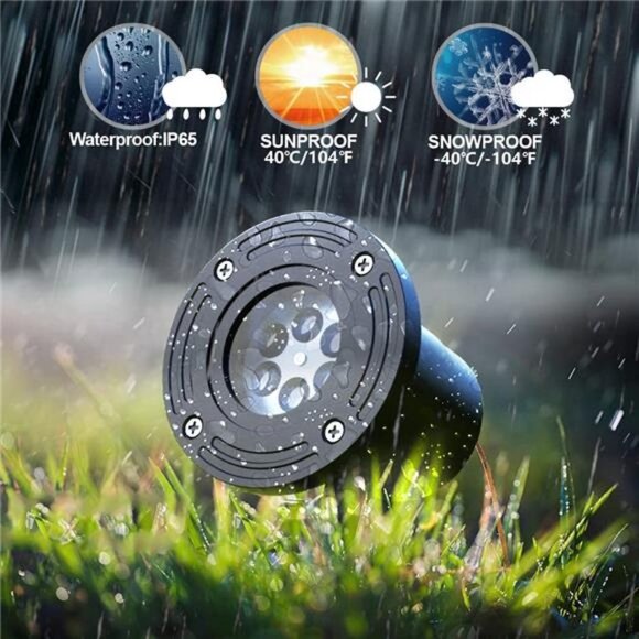 Christmas Snowflake Projector Lights Waterproof LED Snowfall Projection - Picture 3 of 6